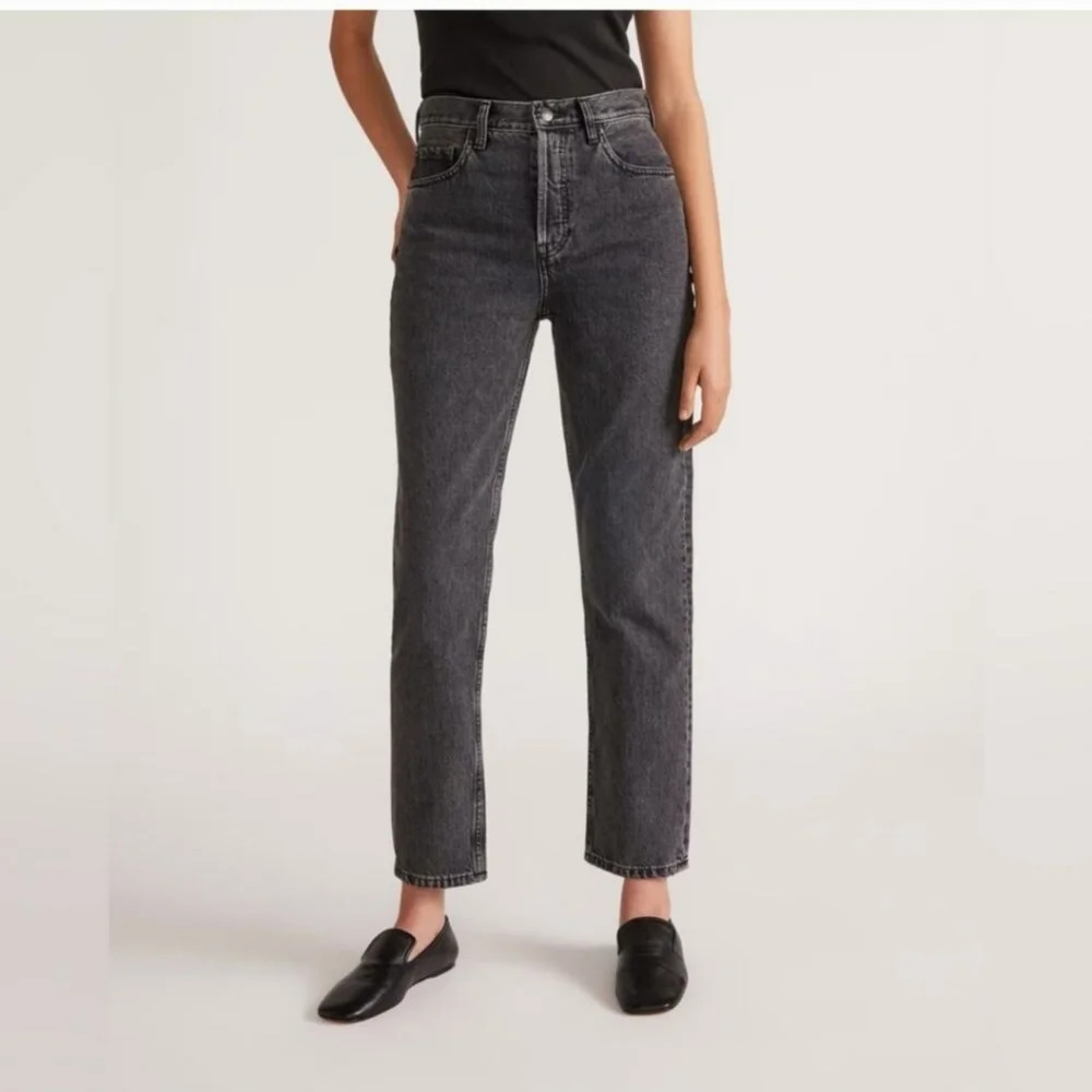 Everlane The Cheeky Jean Black  High Rise Cropped Straight Leg  Size 29